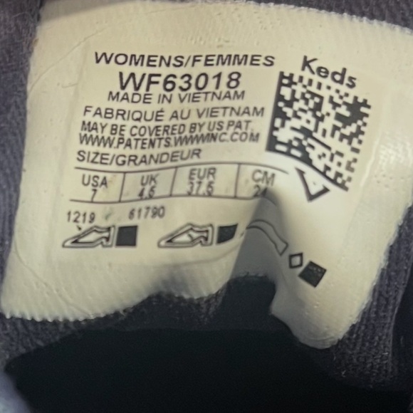 Keds Denim Blue Canvas Lace Up Shoes Sz 7 - Picture 7 of 7